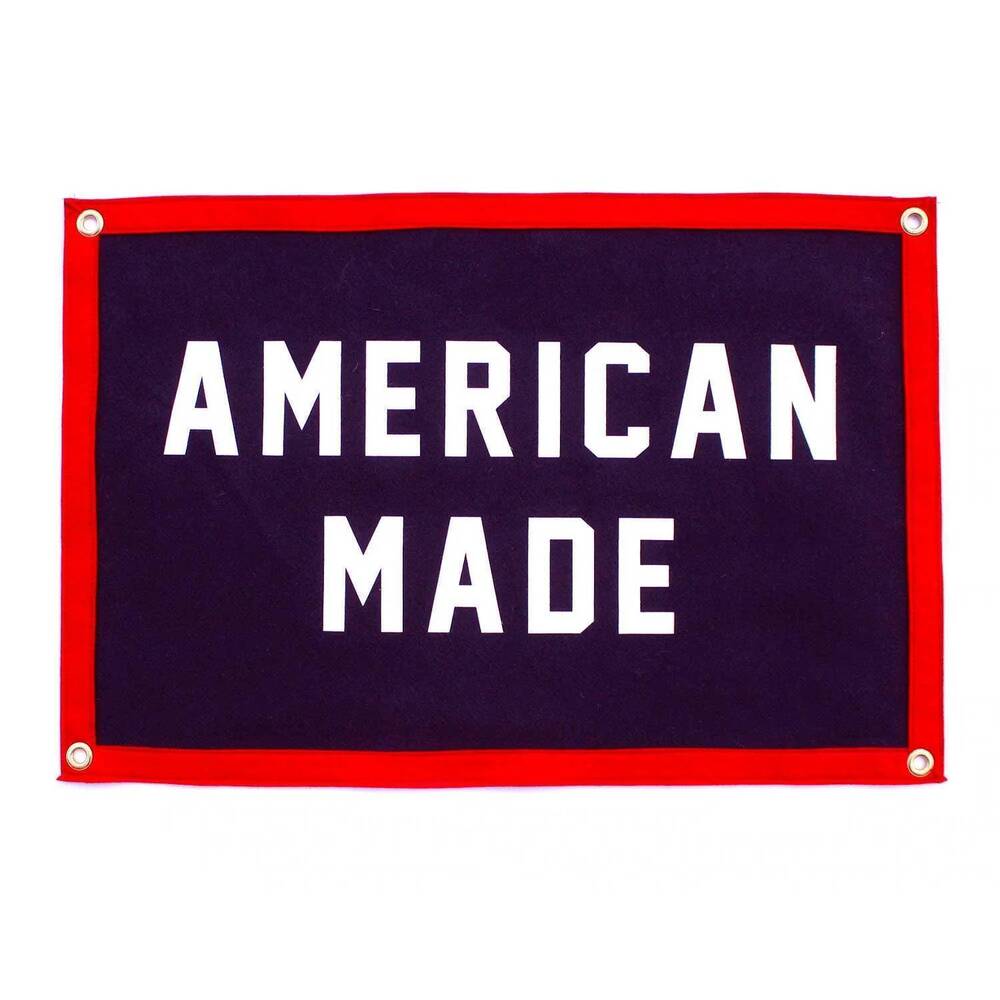 NEW OXFORD PENNANT american made camp flag in navy